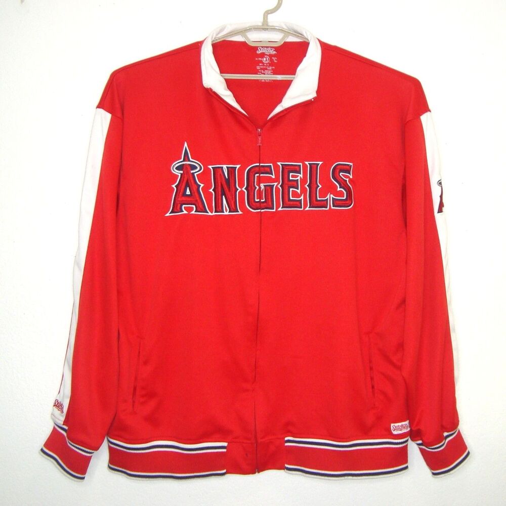 ANGELS  Stitched Logo Zip Up Track Jacket by Stitches Size 2XL